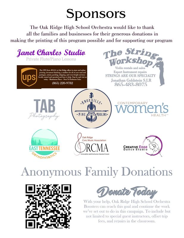 2025 Orchestra Sponsors